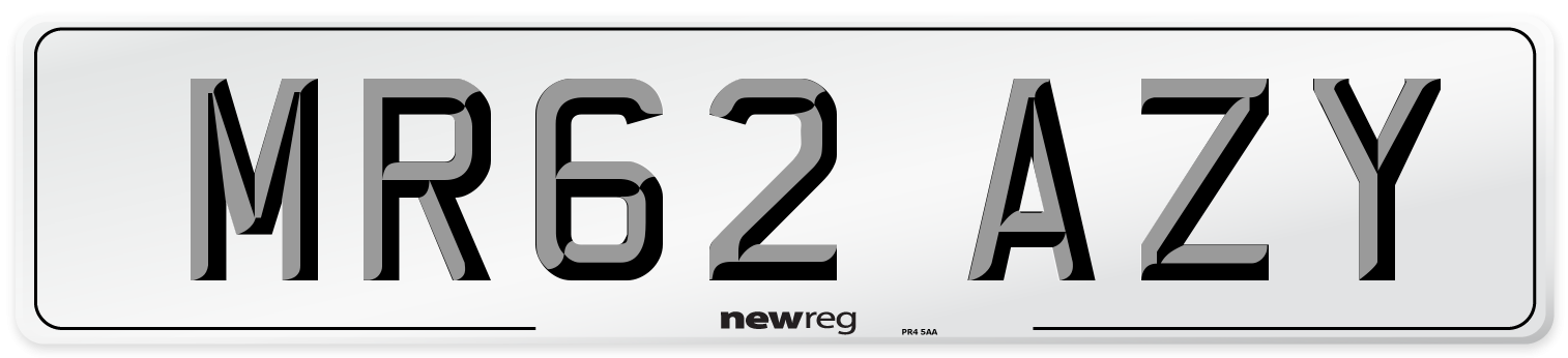 MR62 AZY Number Plate from New Reg